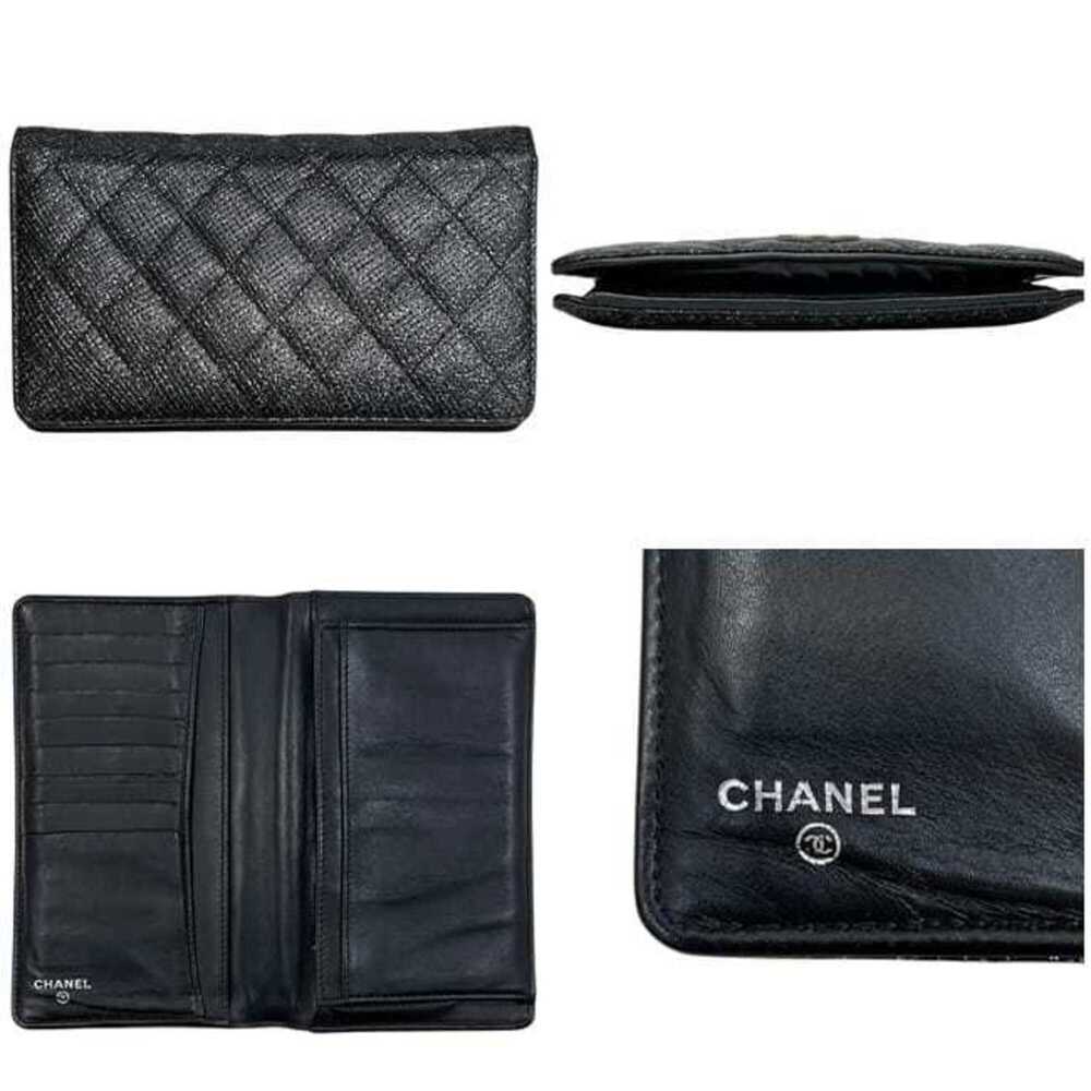 CHANEL Black Caviar Leather Logo Wallet - Picture 3 of 11